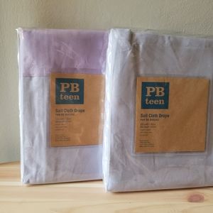PB Teen Sailcloth Drapes Lavender New